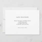 Modern Minimalist Save the Date Wedding Invitation セーブザデート (裏面)