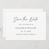 Modern Minimalist Save the Date Wedding Invitation セーブザデート (正面/裏面)