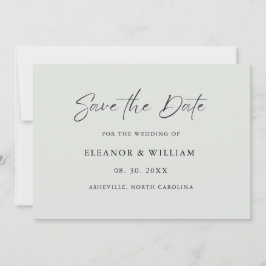 Modern Minimalist Save the Date Wedding Invitation セーブザデート