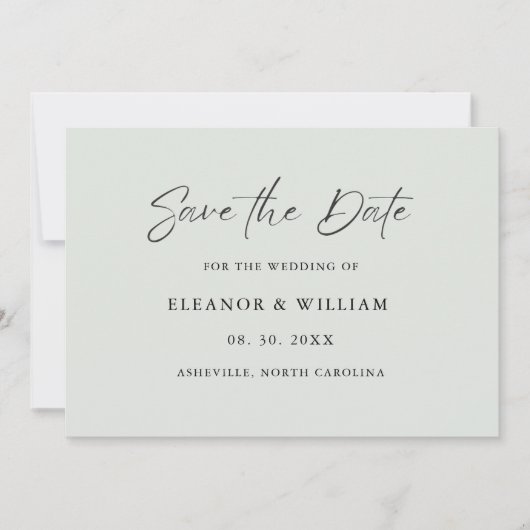 Modern Minimalist Save the Date Wedding Invitation セーブザデート (正面)