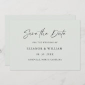 Modern Minimalist Save the Date Wedding Invitation セーブザデート (正面/裏面)