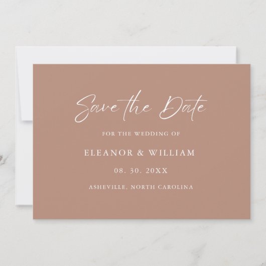 Modern Minimalist Save the Date Wedding Invitation セーブザデート (正面)
