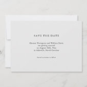 Modern Minimalist Save the Date Wedding Invitation セーブザデート (裏面)