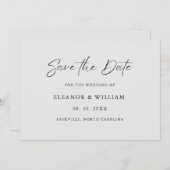 Modern Minimalist Save the Date Wedding Invitation セーブザデート (正面/裏面)