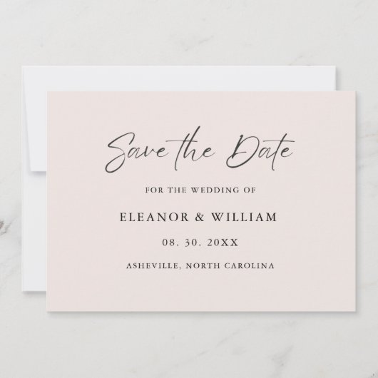 Modern Minimalist Save the Date Wedding Invitation セーブザデート (正面)