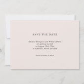 Modern Minimalist Save the Date Wedding Invitation セーブザデート (裏面)