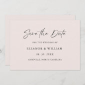 Modern Minimalist Save the Date Wedding Invitation セーブザデート (正面/裏面)