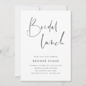 Modern Minimalist Script Bridal Lunch 招待状 (正面)