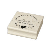 Modern Minimalist Script Custom Library Book ラバースタンプ (スタンプ)