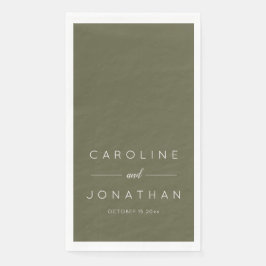 Modern Minimalist Script Olive Moss Custom Wedding