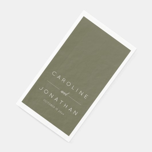 Modern Minimalist Script Olive Moss Custom Wedding (コーナー)