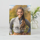 Modern Minimalist Script Photo Graduation 案内状 (スタンド正面)