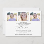 Modern Minimalist Script Photo Graduation 案内状 (裏面)