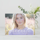 Modern Minimalist Script Photo Graduation 案内状 (スタンド正面)