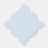 Modern Minimalist Script Soft Blue Custom Wedding フェイバーボックス (折り畳みなし)