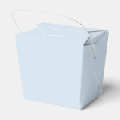 Modern Minimalist Script Soft Blue Custom Wedding フェイバーボックス (裏面サイド)
