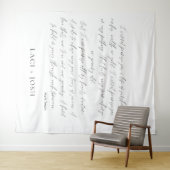 Modern Minimalist Script Wedding Ceremony Backdrop タペストリー (インサイチュ(横))