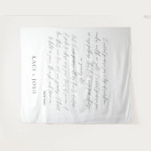 Modern Minimalist Script Wedding Ceremony Backdrop タペストリー (正面(横))