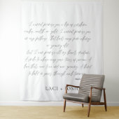 Modern Minimalist Script Wedding Ceremony Backdrop タペストリー (インサイチュ)