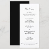 Modern Minimalist Script Wedding Menu メニュー (正面/裏面)