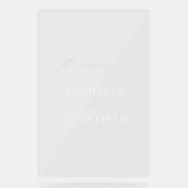 Modern Minimalist Script Wedding Welcome  アクリルサイン (正面)