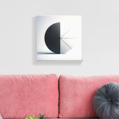 Modern Minimalist Segmented Sphere Art - Abstract  キャンバスプリント (インサイチュ (リビング))