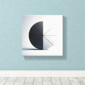 Modern Minimalist Segmented Sphere Art - Abstract  キャンバスプリント (インサイチュ (ウッドフロア))