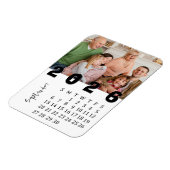 Modern Minimalist September 2026 Photo Calendar マグネット (左側)