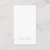 Modern Minimalist Serif Wedding Mini Details Cards エンクロージャーカード (裏面)