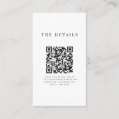 Modern Minimalist Serif Wedding Mini Details Cards エンクロージャーカード (正面)