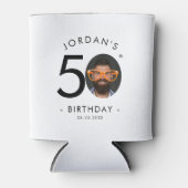 Modern Minimalist Simple Birthday Party 缶クーラー (正面)