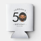 Modern Minimalist Simple Birthday Party 缶クーラー (裏面)