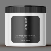 Modern Minimalist Simple Black Jar Product スクエアシール