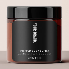 Modern Minimalist Simple Black Jar Product スクエアシール