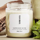 Modern Minimalist Simple Black & White Jar Product スクエアシール