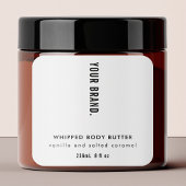 Modern Minimalist Simple Black & White Jar Product スクエアシール