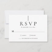 Modern Minimalist Simple Clean Wedding RSVP cards (正面)