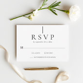 Modern Minimalist Simple Clean Wedding RSVP cards
