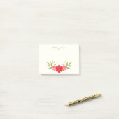 Modern Minimalist Simple Pink & Red Girly Floral ポストイット (デスク上)