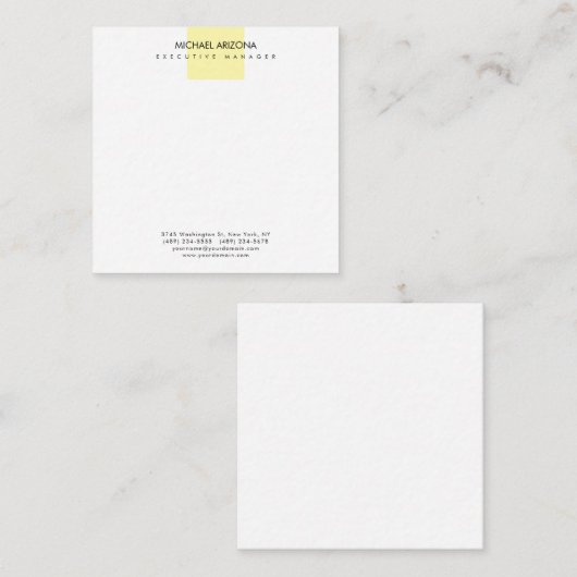 Modern Minimalist Simple Plain エンクロージャーカード (正面/裏面)