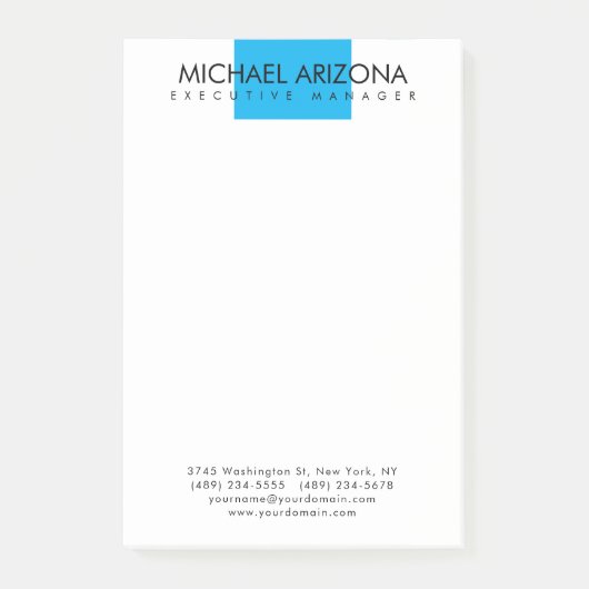 Modern Minimalist Simple Plain ポストイット (正面)