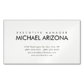 Modern Minimalist Simple Plain マグネット名刺 (正面)