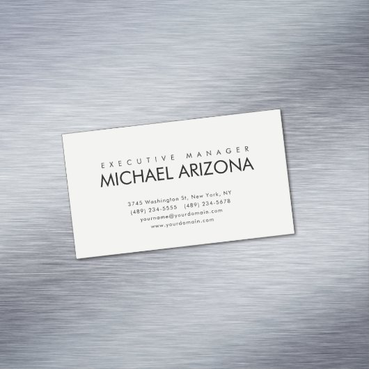 Modern Minimalist Simple Plain マグネット名刺 (インサイチュ)