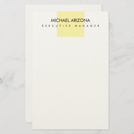 Modern Minimalist Simple Plain 便箋 (正面/裏面)