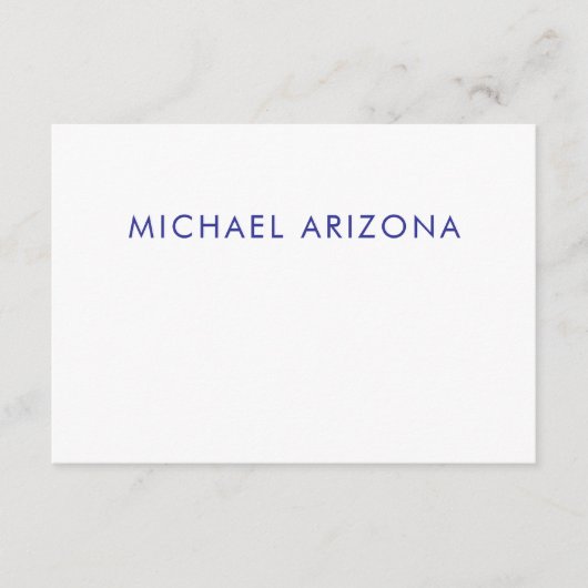 Modern Minimalist Simple Plain Own Name エンクロージャーカード (正面)