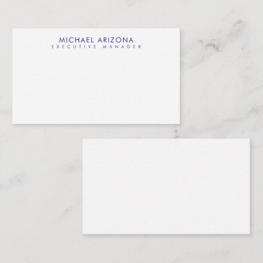 Modern Minimalist Simple Plain Own Name エンクロージャーカード (正面/裏面)