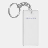 Modern Minimalist Simple Plain Own Name キーホルダー (正面左)
