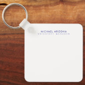 Modern Minimalist Simple Plain Own Name キーホルダー (正面)