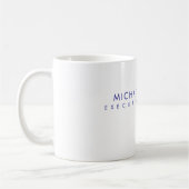 Modern Minimalist Simple Plain Own Name コーヒーマグカップ (左)