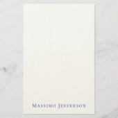 Modern Minimalist Simple Plain Own Name 便箋 (正面)